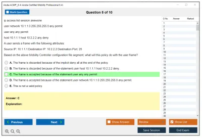 Aruba ACMP_6.4 Aruba Certified Mobility Professional 6.4 Practice test exam simulator test engine exam Prep practice test questions answers Image 8