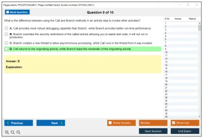 Pegasystems PEGAPCSSA86V1 Pega Certified Senior System Architect (PCSSA) 86V1 Practice test exam simulator test engine exam Prep practice test questions answers Image 9