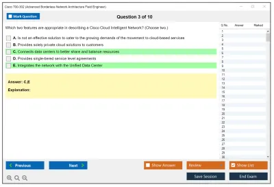 Cisco 700-302 Advanced Borderless Network Architecture Field Engineer Practice test exam simulator test engine exam Prep practice test questions answers Image 3