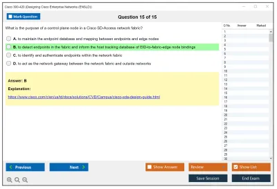 Cisco 300-420 Designing Cisco Enterprise Networks (ENSLD) Practice test exam simulator test engine exam Prep practice test questions answers Image 15