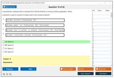 Cisco 350-901 Developing Applications using Cisco Core Platforms and APIs (DEVCOR) Practice test exam simulator test engine exam Prep practice test questions answers Image 15