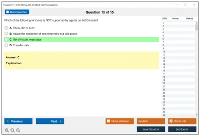 Huawei H11-811 HCNA-UC (Unified Communication) Practice test exam simulator test engine exam Prep practice test questions answers Image 15