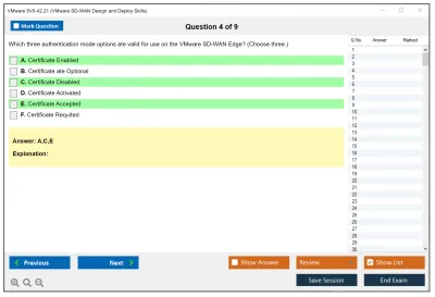VMware 5V0-42.21 VMware SD-WAN Design and Deploy Skills Practice test exam simulator test engine exam Prep practice test questions answers Image 4