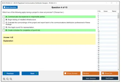 BICSI RCDDv14.1 BICSI Registered Communications Distribution Designer - RCDDv14.1 Practice test exam simulator test engine exam Prep practice test questions answers Image 4