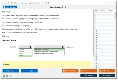 Microsoft 70-740 Installation, Storage, and Compute with Windows Server 2016 Practice test exam simulator test engine exam Prep practice test questions answers Image 4