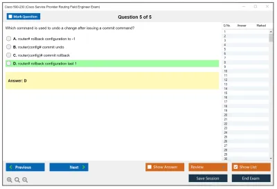 Cisco 500-230 Cisco Service Provider Routing Field Engineer Exam Practice test exam simulator test engine exam Prep practice test questions answers Image 5