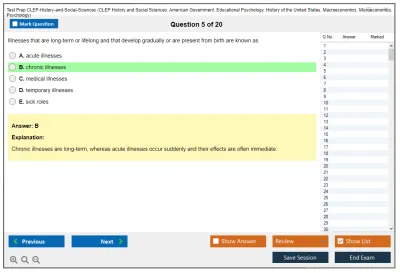 Test Prep CLEP-History-and-Social-Sciences CLEP History and Social Sciences: American Government, Educational Psychology, History of the United States, Macroeconomics, Microeconomics, Psychology Practice test exam simulator test engine exam Prep practice test questions answers Image 5
