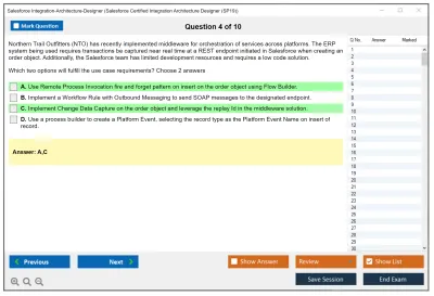 Salesforce Integration-Architecture-Designer Salesforce Certified Integration Architect Practice test exam simulator test engine exam Prep practice test questions answers Image 4