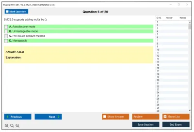 Huawei H11-851_V3.0 HCIA-Video Conference V3.0 Practice test exam simulator test engine exam Prep practice test questions answers Image 6