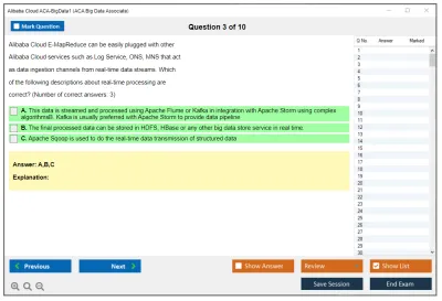 Alibaba Cloud ACA-BigData1 ACA Big Data Certification Exam Practice test exam simulator test engine exam Prep practice test questions answers Image 3