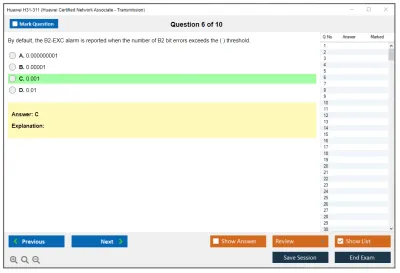 Huawei H31-311 Huawei Certified Network Associate - Transmission Practice test exam simulator test engine exam Prep practice test questions answers Image 6