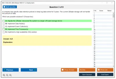 IBM C1000-055 IBM QRadar SIEM V7.3.2 Deployment Practice test exam simulator test engine exam Prep practice test questions answers Image 3
