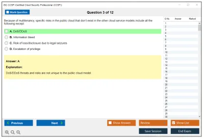 ISC2 CCSP Certified Cloud Security Professional (CCSP) Practice test exam simulator test engine exam Prep practice test questions answers Image 3