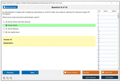 Nutanix NCP-MCI-6.5 Nutanix Certified Professional - Multicloud Infrastructure (NCP-MCI) v6.5 exam Practice test exam simulator test engine exam Prep practice test questions answers Image 8