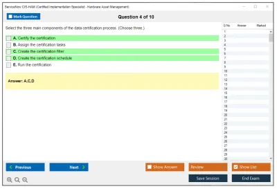 ServiceNow CIS-HAM Certified Implementation Specialist - Hardware Asset Management Practice test exam simulator test engine exam Prep practice test questions answers Image 4