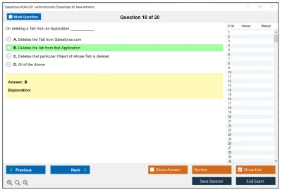Salesforce ADM-201 Salesforce Certified Administrator Practice test exam simulator test engine exam Prep practice test questions answers Image 18