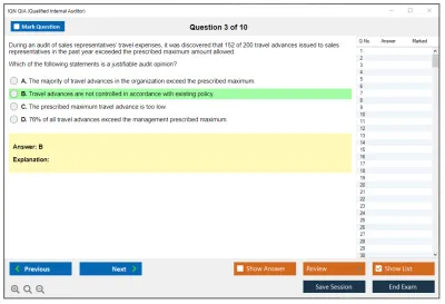 IQN QIA Qualified Internal Auditor Practice test exam simulator test engine exam Prep practice test questions answers Image 3