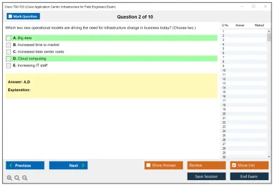 Cisco 700-703 Cisco Application Centric Infrastructure for Field Engineers Exam Practice test exam simulator test engine exam Prep practice test questions answers Image 2