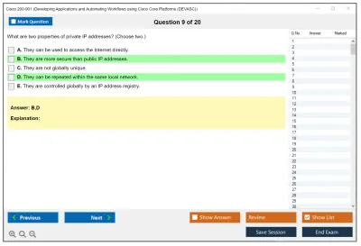 Cisco 200-901 DevNet Associate (DEVASC) Practice test exam simulator test engine exam Prep practice test questions answers Image 9