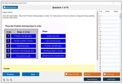 HDI HD0-100 Help Desk Analyst (HDA) Practice test exam simulator test engine exam Prep practice test questions answers Image 1