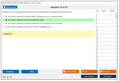 Sitecore Sitecore-10-NET-Developer Sitecore 10 .NET Developer Exam Practice test exam simulator test engine exam Prep practice test questions answers Image 10