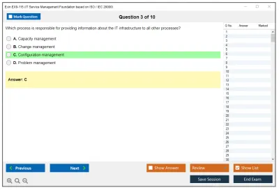 Exin EX0-115 IT Service Management Foundation based on ISO / IEC 20000 Practice test exam simulator test engine exam Prep practice test questions answers Image 3