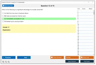 CompTIA FC0-U51 CompTIA IT Fundamentals Practice test exam simulator test engine exam Prep practice test questions answers Image 13