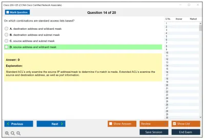 Cisco 200-125 CCNA Cisco Certified Network Associate Practice test exam simulator test engine exam Prep practice test questions answers Image 14