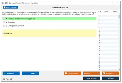 Exin BIMF Business Information Management Foundation Practice test exam simulator test engine exam Prep practice test questions answers Image 5