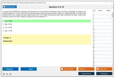 Nutanix NCSE-Core Nutanix Certified Systems Engineer-Core (NCSE-Core) Practice test exam simulator test engine exam Prep practice test questions answers Image 9