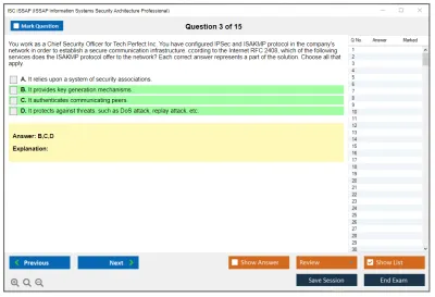 ISC2 ISSAP ISSAP Information Systems Security Architecture Professional Practice test exam simulator test engine exam Prep practice test questions answers Image 3