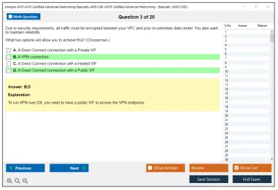 Amazon AWS AWS-Certified-Advanced-Networking-Specialty-ANS-C00 AWS Certified Advanced Networking - Specialty (ANS-C00) Practice test exam simulator test engine exam Prep practice test questions answers Image 3