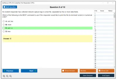 CertNexus CFR-410 CyberSec First Responder (CFR) Exam Practice test exam simulator test engine exam Prep practice test questions answers Image 8