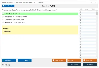 Hitachi HH0-240 HDS CERTIFIED IMPLEMENTER - ENTRY LEVEL ENTERPRISE Practice test exam simulator test engine exam Prep practice test questions answers Image 7
