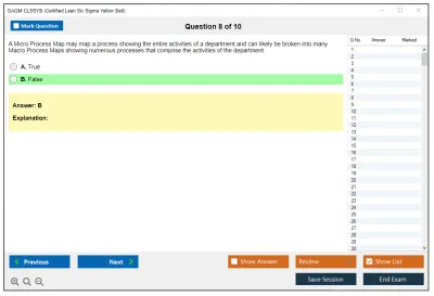 GAQM CLSSYB Certified Lean Six Sigma Yellow Belt Practice test exam simulator test engine exam Prep practice test questions answers Image 8