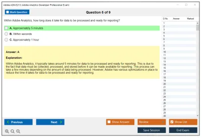 Adobe AD0-E213 Adobe Analytics Developer Professional Exam Practice test exam simulator test engine exam Prep practice test questions answers Image 6