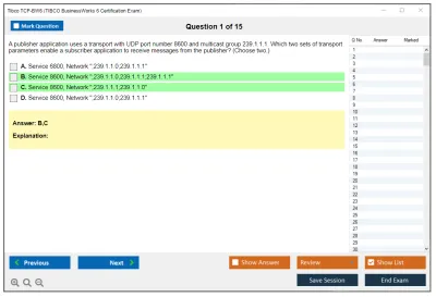 Tibco TCP-BW6 TIBCO BusinessWorks 6 Certification Exam Practice test exam simulator test engine exam Prep practice test questions answers Image 1