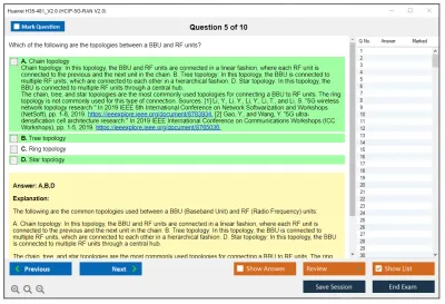 Huawei H35-481_V2.0 HCIP-5G-RAN V2.0 Exam Practice test exam simulator test engine exam Prep practice test questions answers Image 5