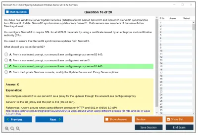 Microsoft 70-412 Configuring Advanced Windows Server 2012 R2 Services Practice test exam simulator test engine exam Prep practice test questions answers Image 16