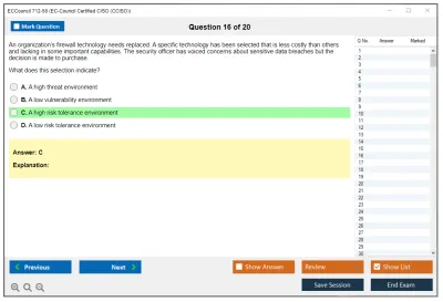 ECCouncil 712-50 EC-Council Certified CISO (CCISO) Practice test exam simulator test engine exam Prep practice test questions answers Image 16