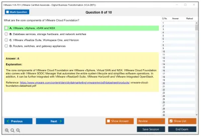 VMware 1V0-701 VMware Certified Associate - Digital Business Transformation (VCA-DBT) Practice test exam simulator test engine exam Prep practice test questions answers Image 8