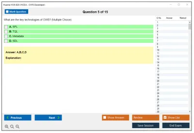 Huawei H35-920 HCDA - OWS Developer Practice test exam simulator test engine exam Prep practice test questions answers Image 5