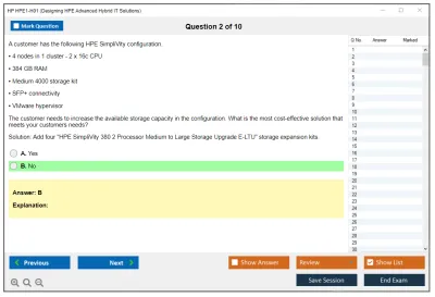 HP HPE1-H01 Designing HPE Advanced Hybrid IT Solutions Practice test exam simulator test engine exam Prep practice test questions answers Image 2