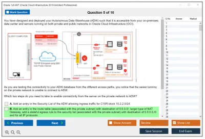 Oracle 1z0-997 Oracle Cloud Infrastructure 2019 Architect Professional Practice test exam simulator test engine exam Prep practice test questions answers Image 5