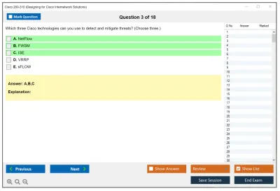 Cisco 200-310 Designing  for Cisco Internetwork Solutions Practice test exam simulator test engine exam Prep practice test questions answers Image 3