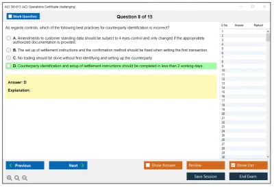 ACI 3I0-013 ACI Operations Certificate challenging Practice test exam simulator test engine exam Prep practice test questions answers Image 8