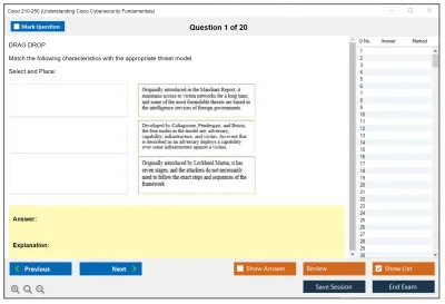 Cisco 210-250 Understanding Cisco Cybersecurity Fundamentals Practice test exam simulator test engine exam Prep practice test questions answers Image 1
