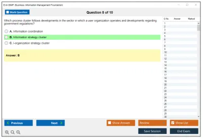 Exin BIMF Business Information Management Foundation Practice test exam simulator test engine exam Prep practice test questions answers Image 8