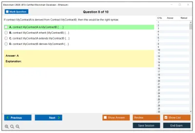 Blockchain CBDE BTA Certified Blockchain Developer - Ethereum Practice test exam simulator test engine exam Prep practice test questions answers Image 8