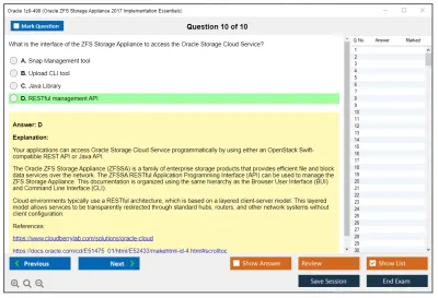 Oracle 1z0-499 Oracle ZFS Storage Appliance 2017 Implementation Essentials Practice test exam simulator test engine exam Prep practice test questions answers Image 10